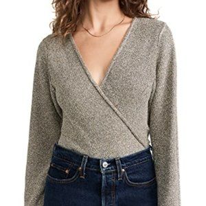 Free People Going for Gold Sweater M NWOT